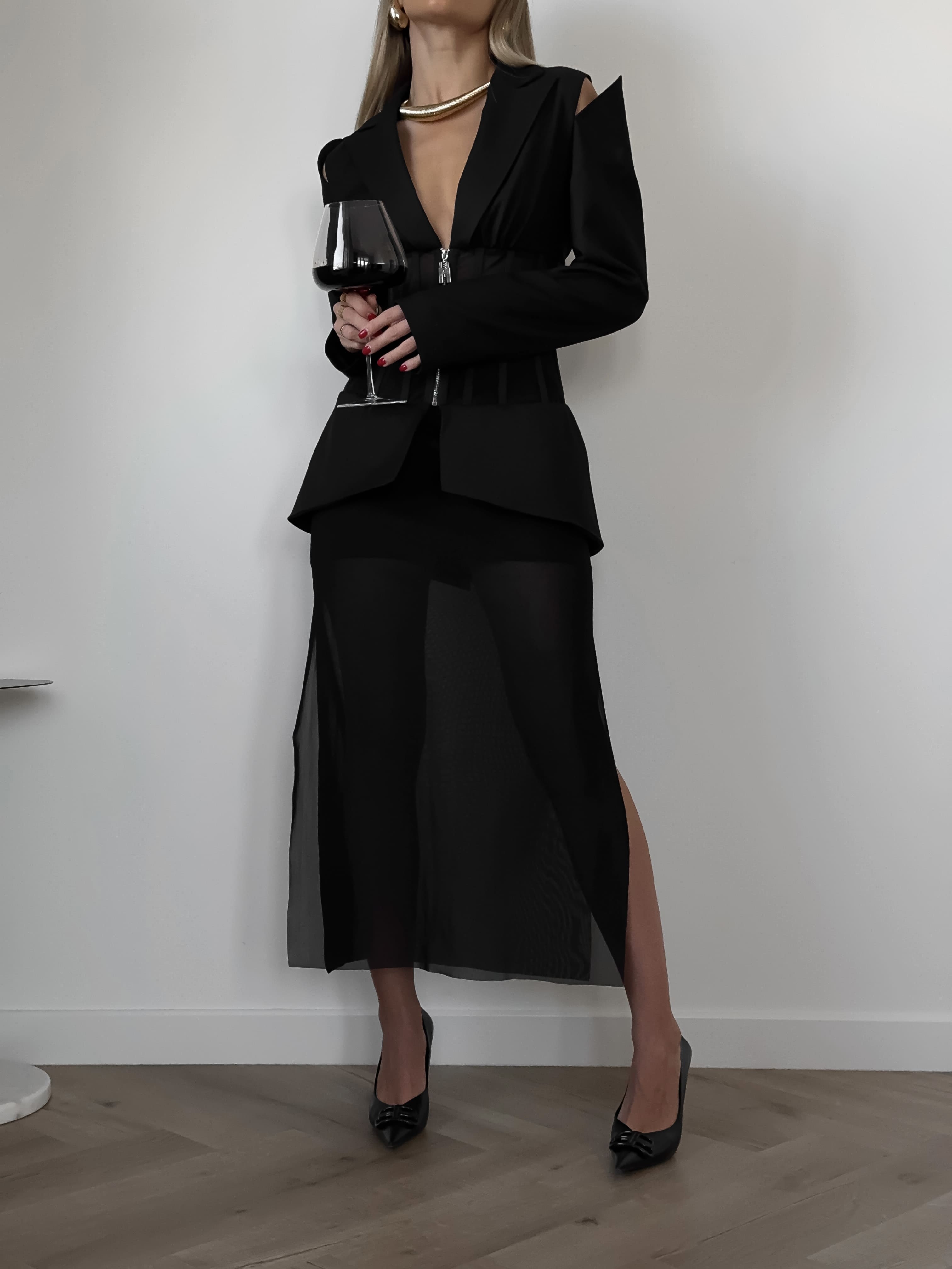 Grid Skirt Black | Юбка из сетки 